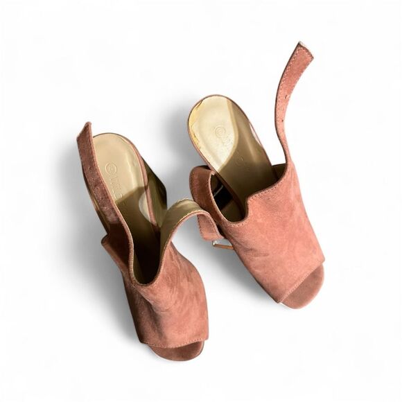 Wild Diva Vixen pink Open Toe Wedges Strapped Size 6 - Picture 5 of 5